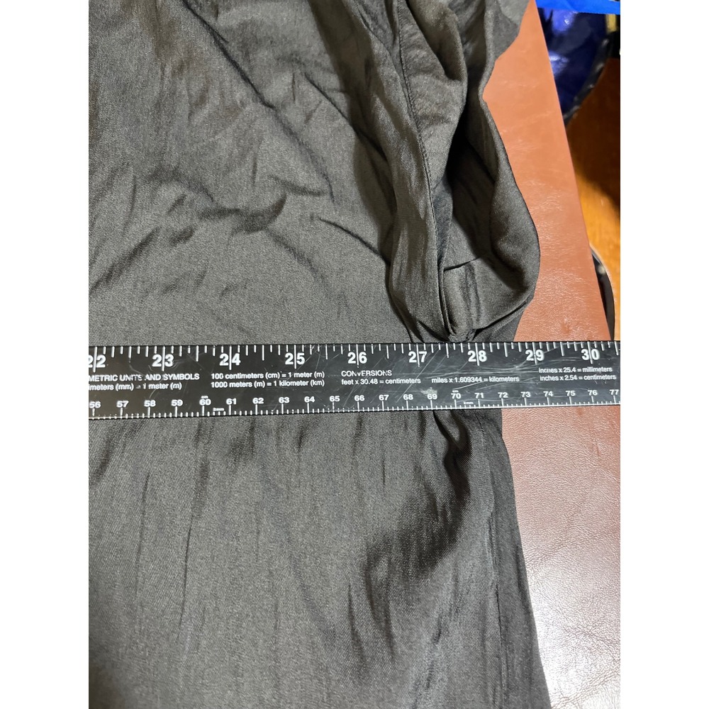 Tahari Woman Black V-Neck Short Sleeve Blouse Plus Size 3X Relaxed Fit Top - Picture 10 of 11